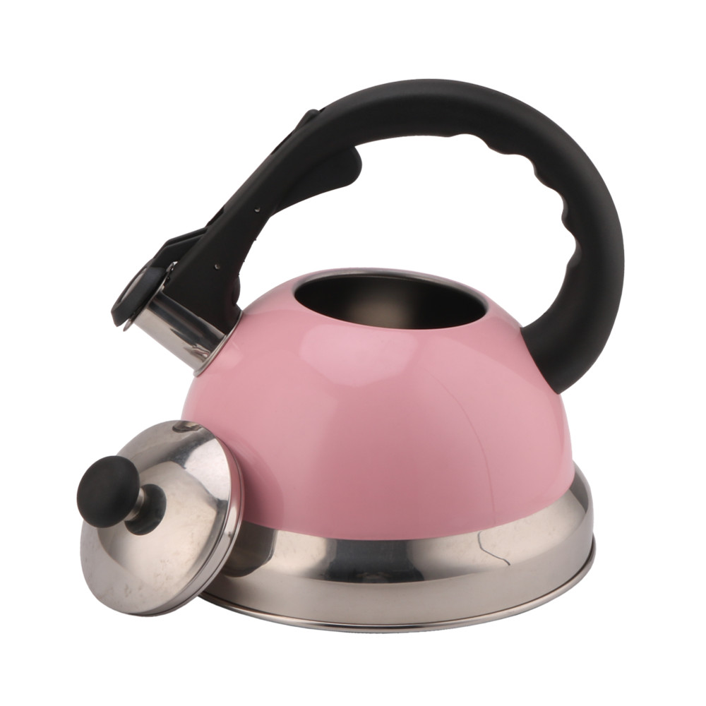 Stainless Steel Whistling Tea Kettle-Pink