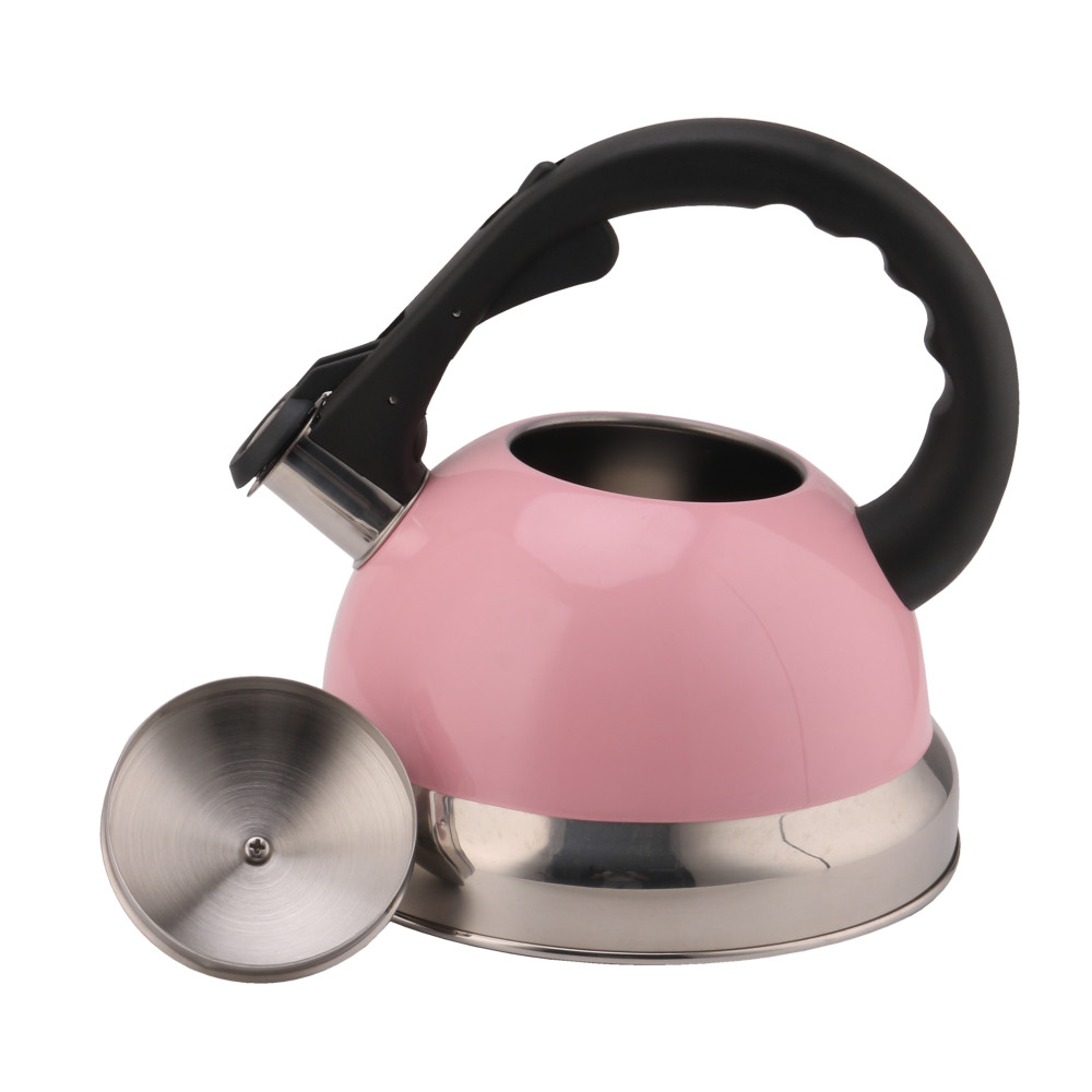 Stainless Steel Whistling Tea Kettle-Pink