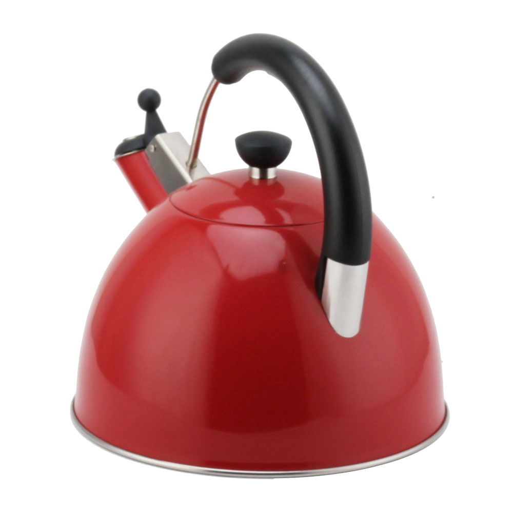 Modern S/S Whistling Kettle for Kitchen Red