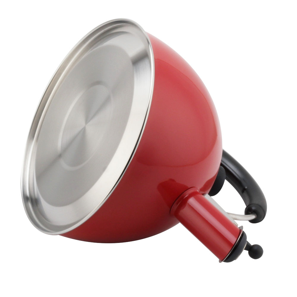 Modern S/S Whistling Kettle for Kitchen Red