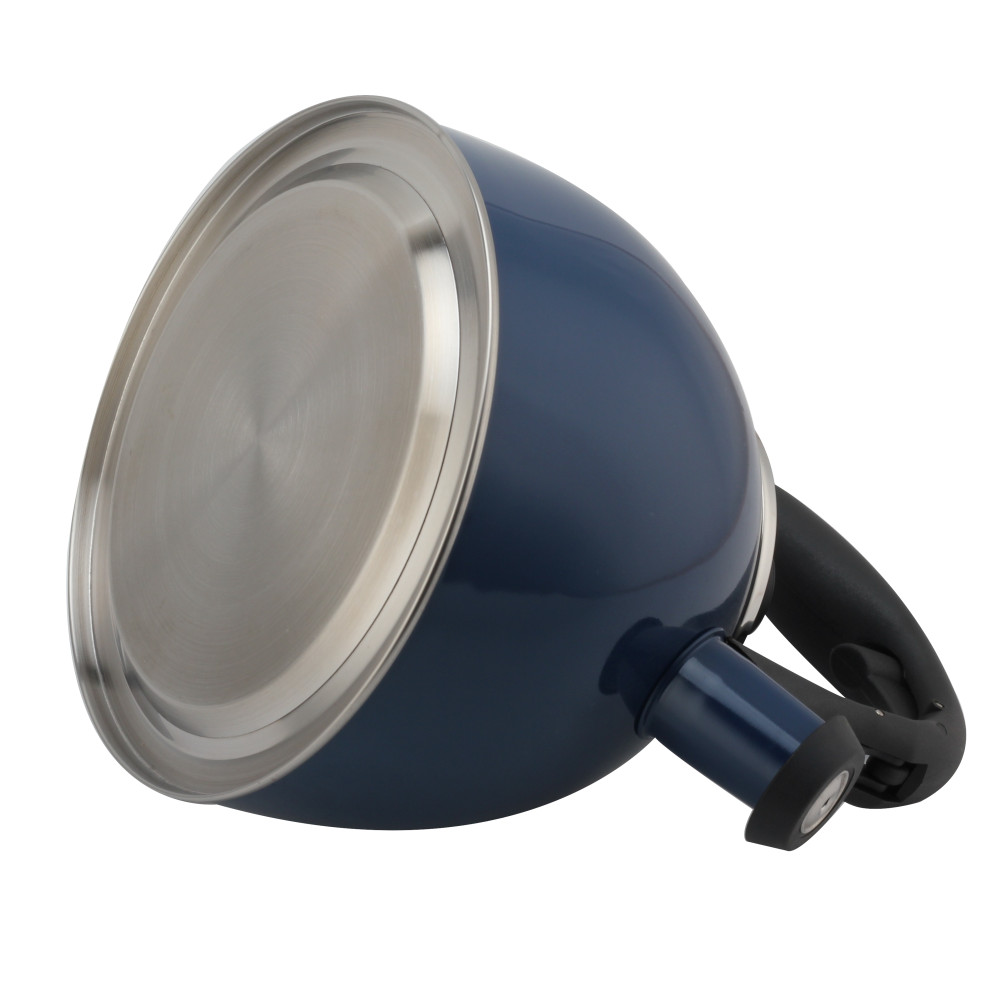 Fashionable S/S Whistling Kettle for Kitchen-Deep Blue