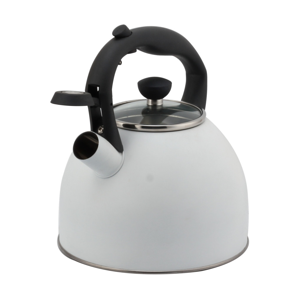 Fashionable S/S Whistling Kettle for Kitchen-Light Gray