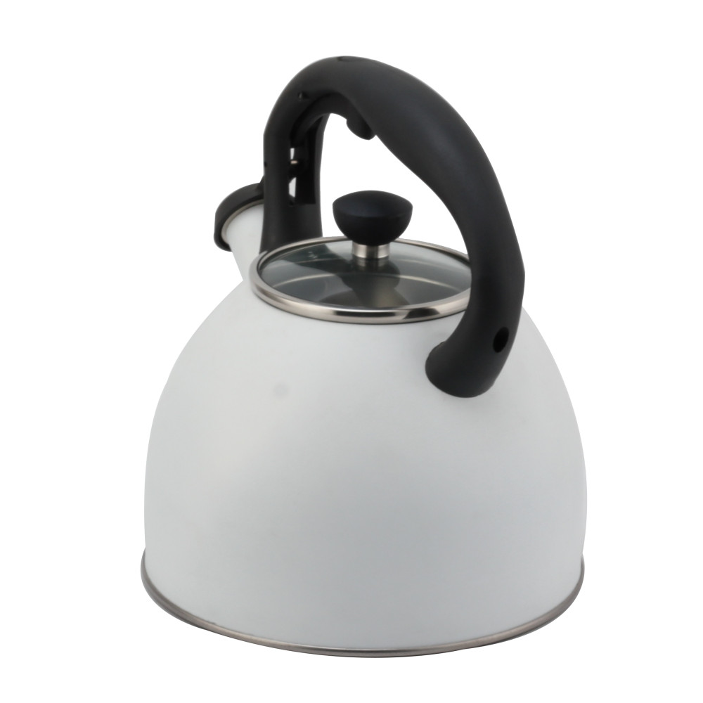 Fashionable S/S Whistling Kettle for Kitchen-Light Gray