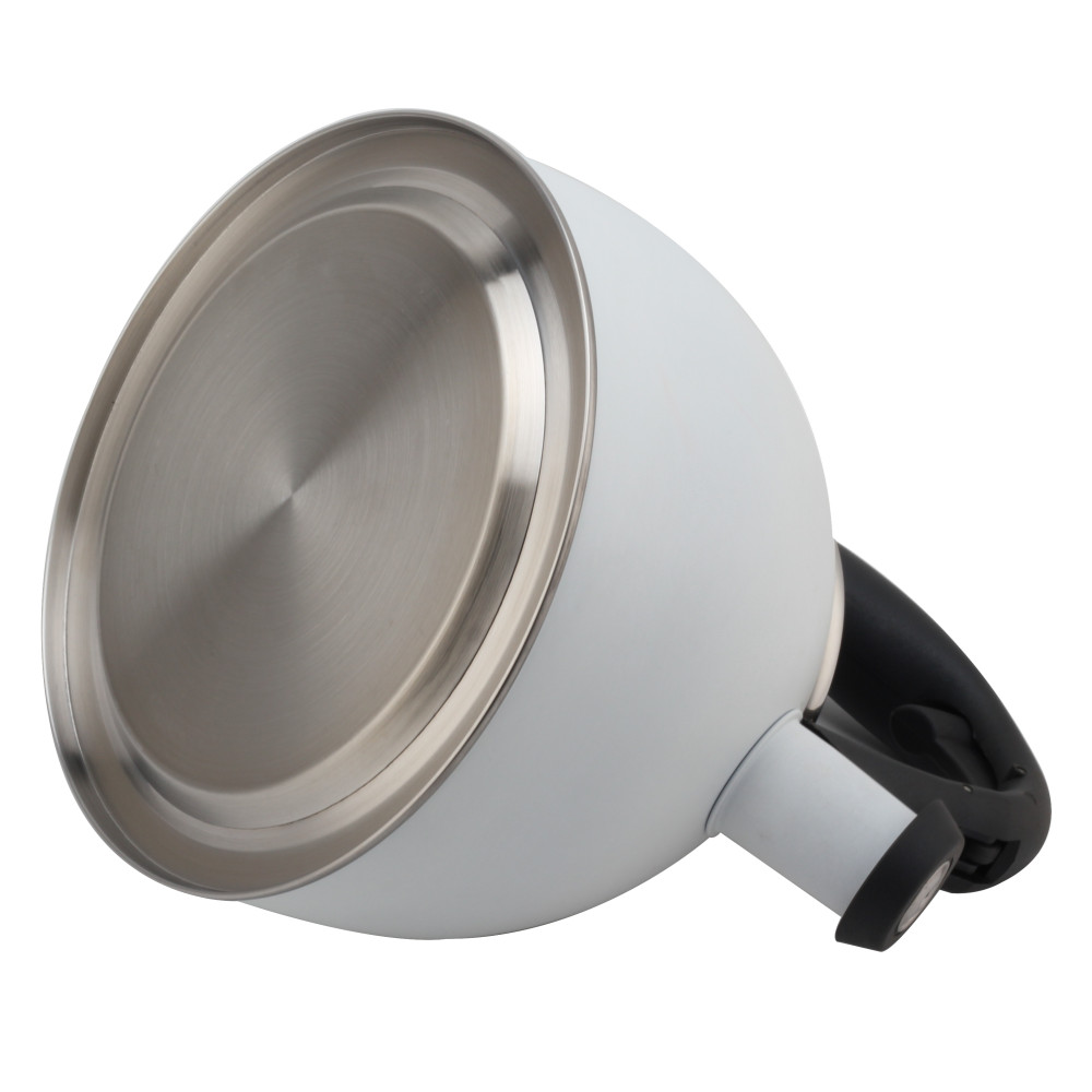 Fashionable S/S Whistling Kettle for Kitchen-Light Gray