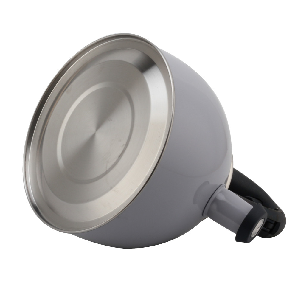 Fashionable S/S Whistling Kettle for Kitchen-Deep Gray