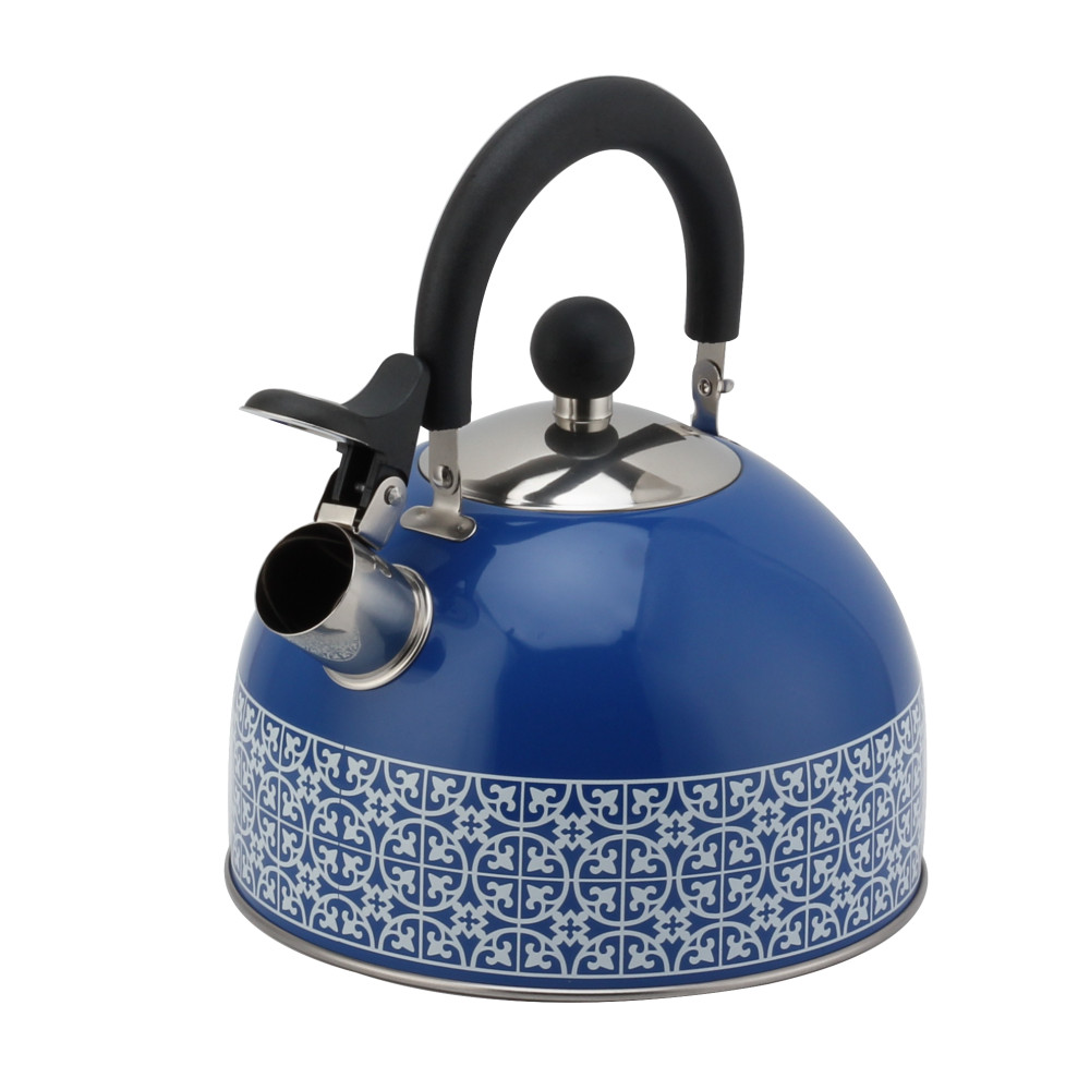 Patterned Stainless Steel Tea Kettle With Whistling Sound