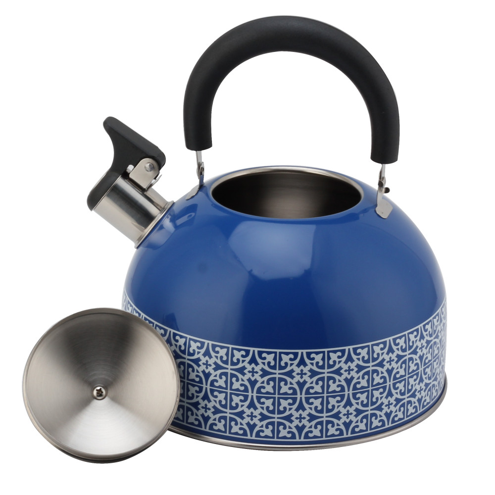 Patterned Stainless Steel Tea Kettle With Whistling Sound