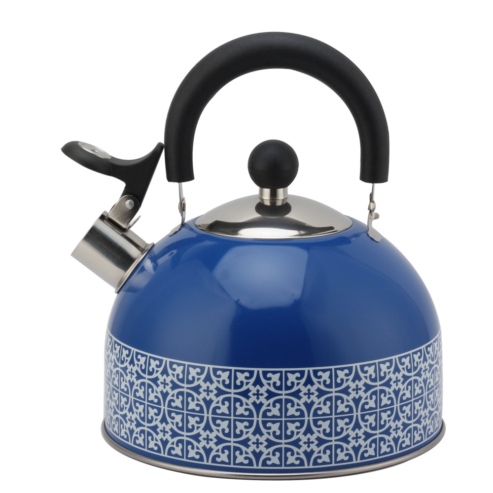 Patterned Stainless Steel Tea Kettle With Whistling Sound