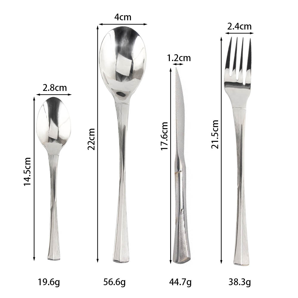 Stainless Steel Flatware Set, Cutlery Set Utensils Include Forks Spoons Knives, Mirror Polished Tableware Set