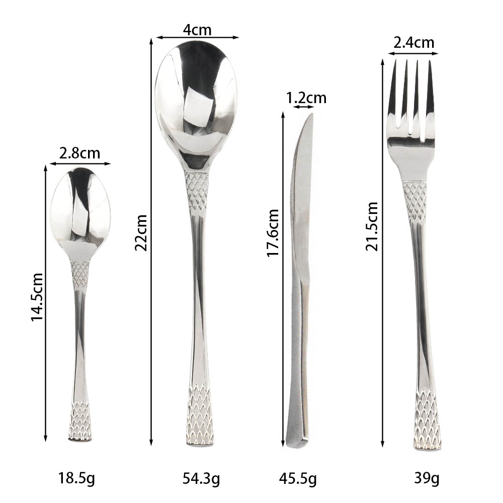 Stainless Steel Tableware Cutlery Set for Home Restaurant Party  Include Forks Spoons Knives, Mirror Polished Tableware Set