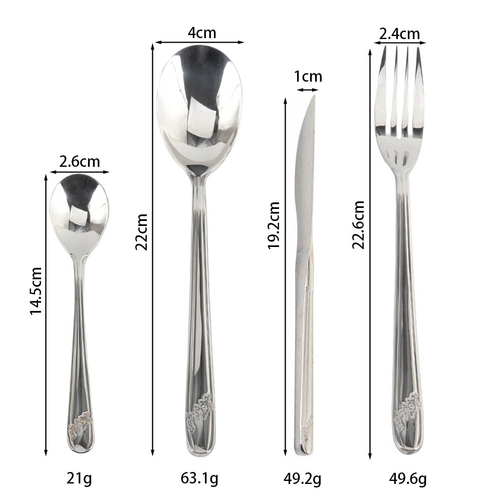 Stainless Steel Flatware Set, Durable Stainless Steel Tableware Include Forks Spoons Knives, Mirror Polished Tableware Set