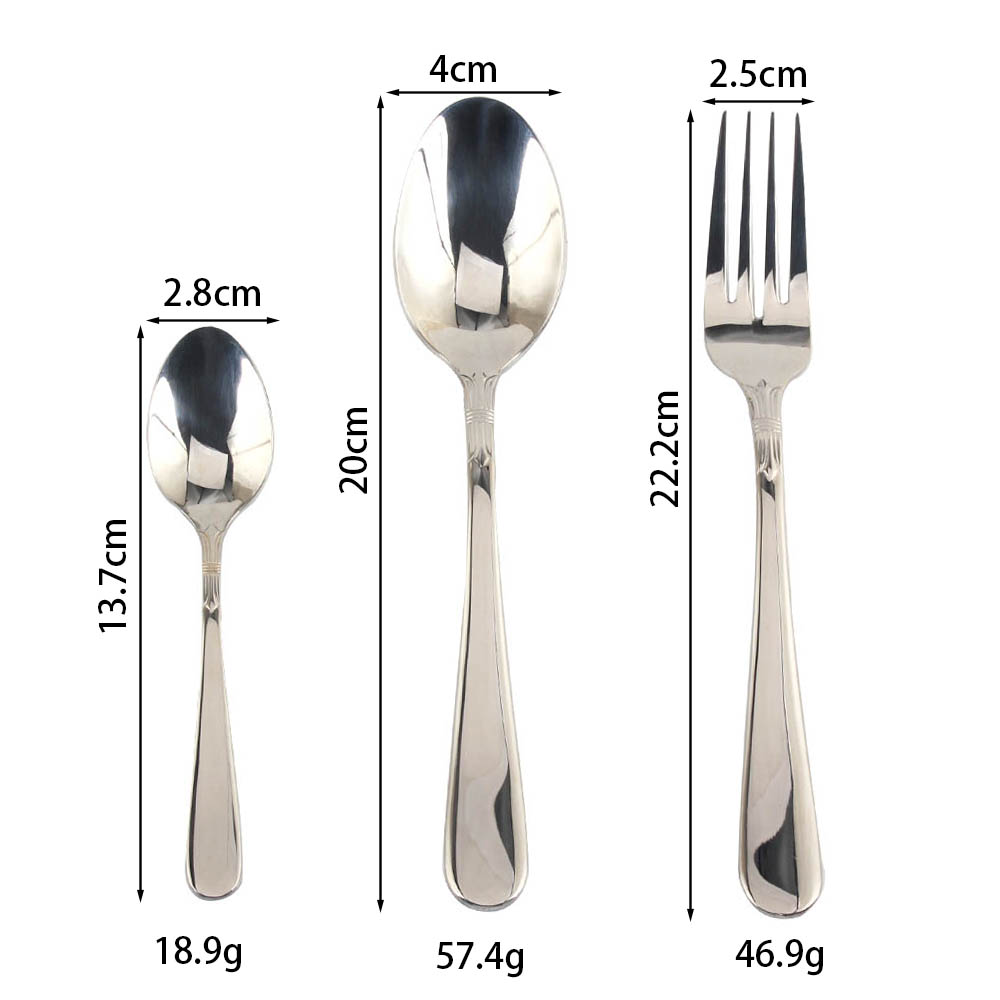 Stainless Steel Mirror Polished Tableware Set for Home Kitchen Restaurant Party,Spoon& fork