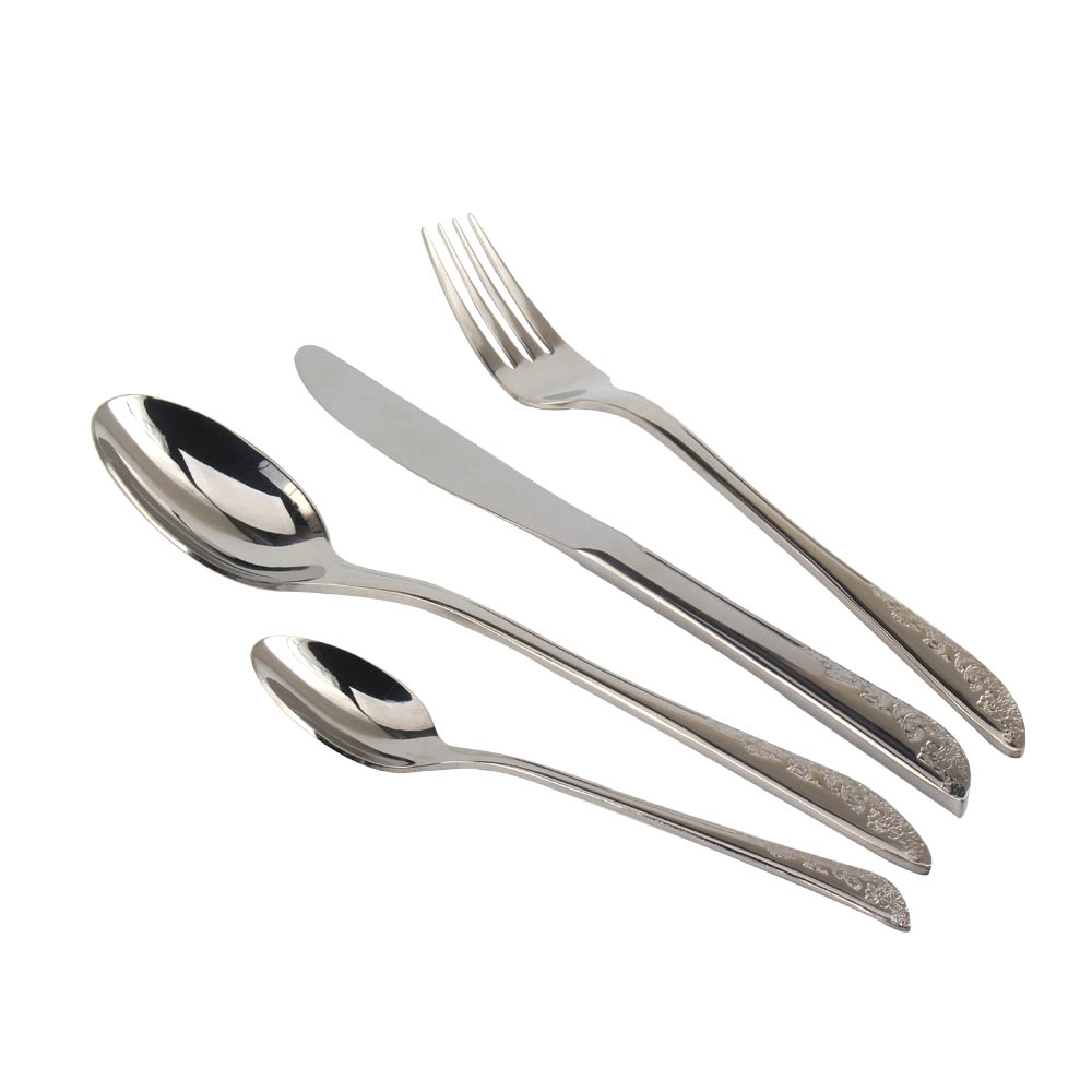 Stainless Steel Mirror Polished Cutlery Set Include Forks Spoons Knives, Mirror Polished Tableware Set