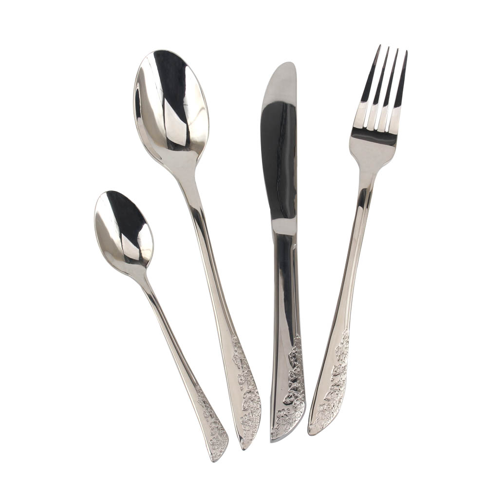 Stainless Steel Mirror Polished Cutlery Set Include Forks Spoons Knives, Mirror Polished Tableware Set