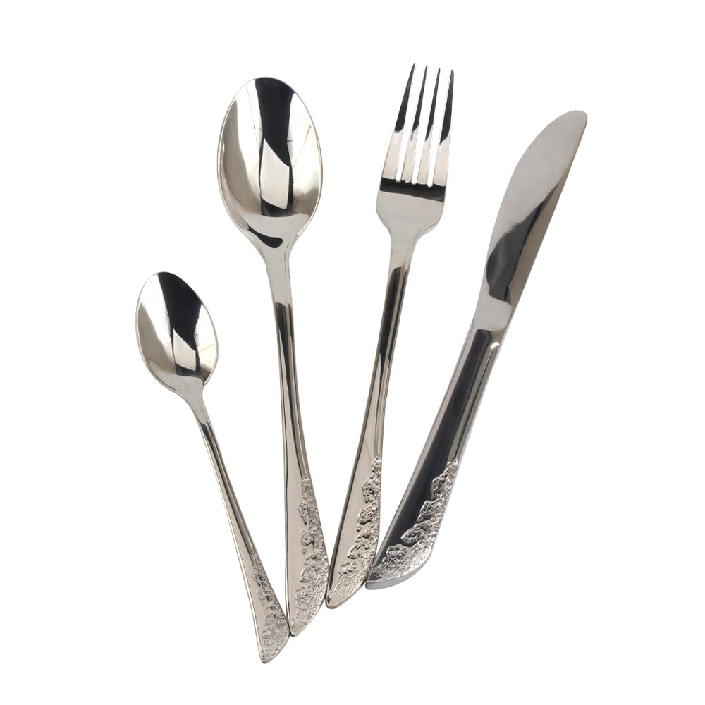 Stainless Steel Mirror Polished Cutlery Set Include Forks Spoons Knives, Mirror Polished Tableware Set