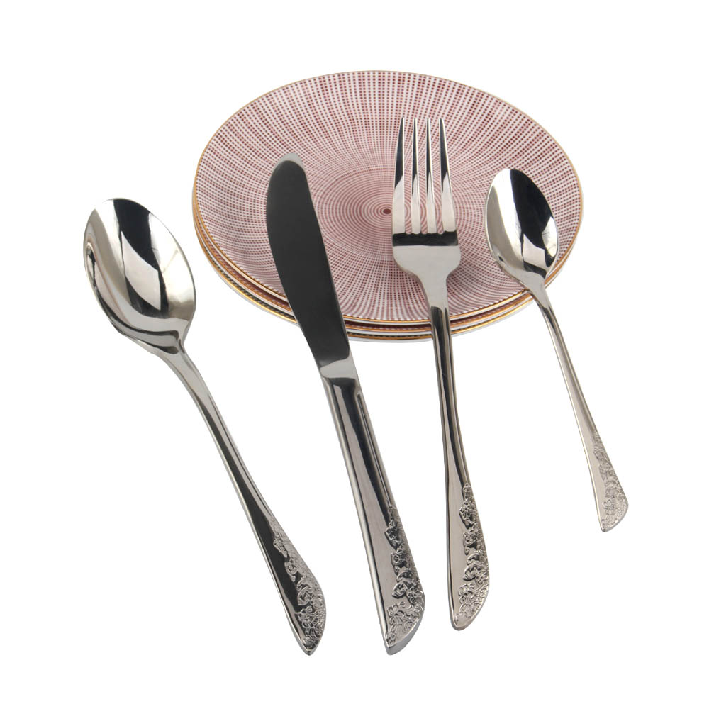 Stainless Steel Mirror Polished Cutlery Set Include Forks Spoons Knives, Mirror Polished Tableware Set