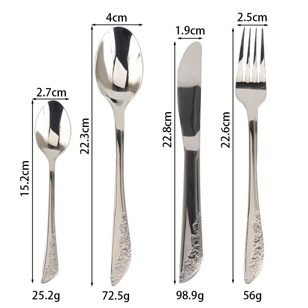 Stainless Steel Mirror Polished Cutlery Set Include Forks Spoons Knives, Mirror Polished Tableware Set