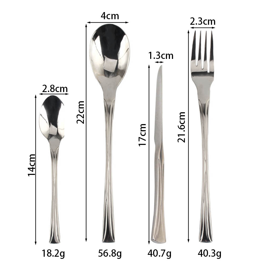 Stainless Steel Mirror Polished Cutlery Set Include Forks Spoons Knives, Mirror Polished Tableware Set