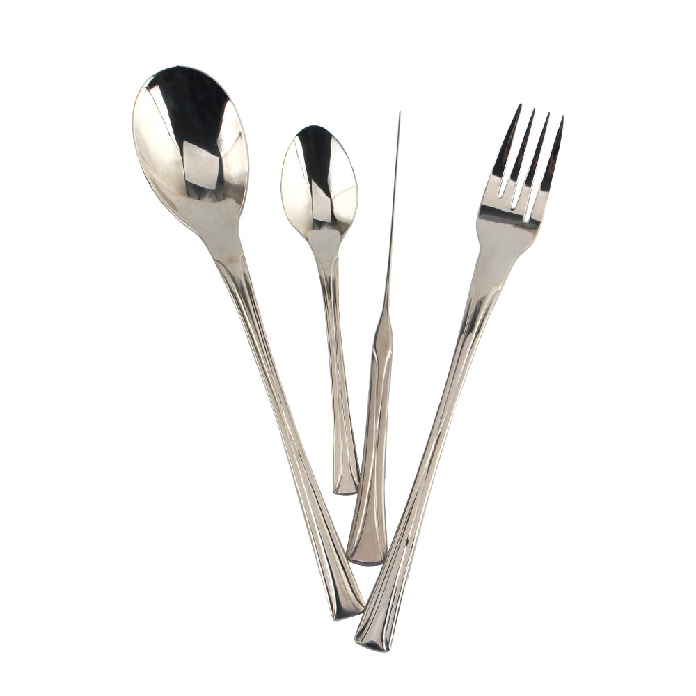 Stainless Steel Mirror Polished Cutlery Set Include Forks Spoons Knives, Mirror Polished Tableware Set