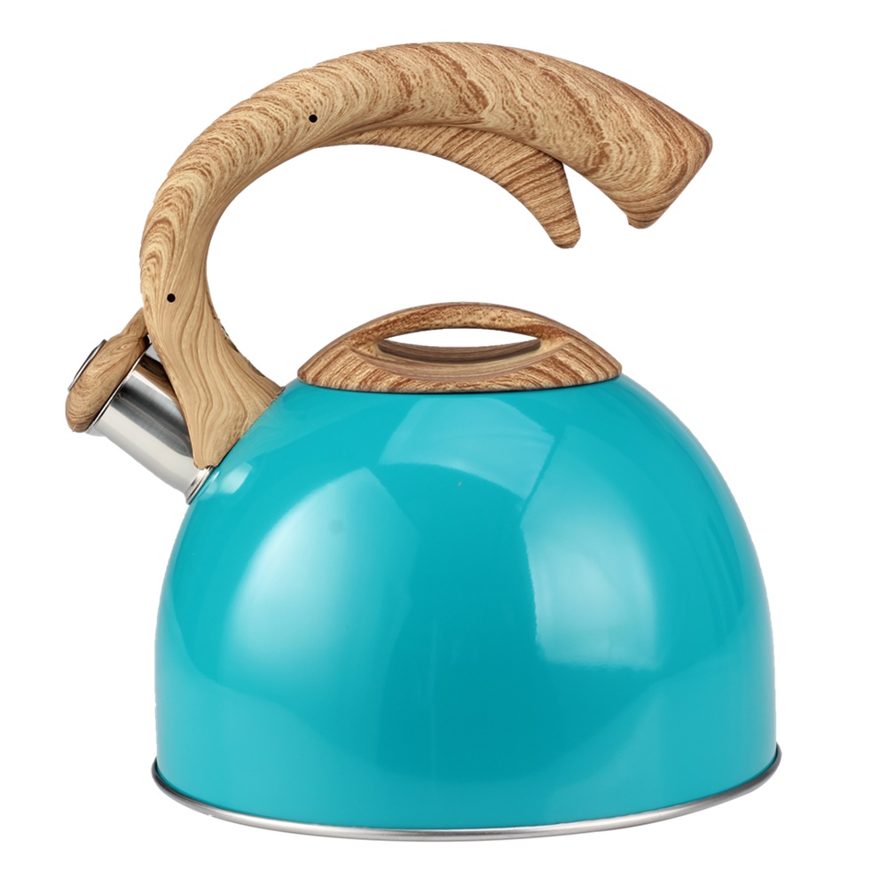 Whistling Kettle With Wood Handle - Kettle Induction Whistling Kettle Made Of Stainless Steel