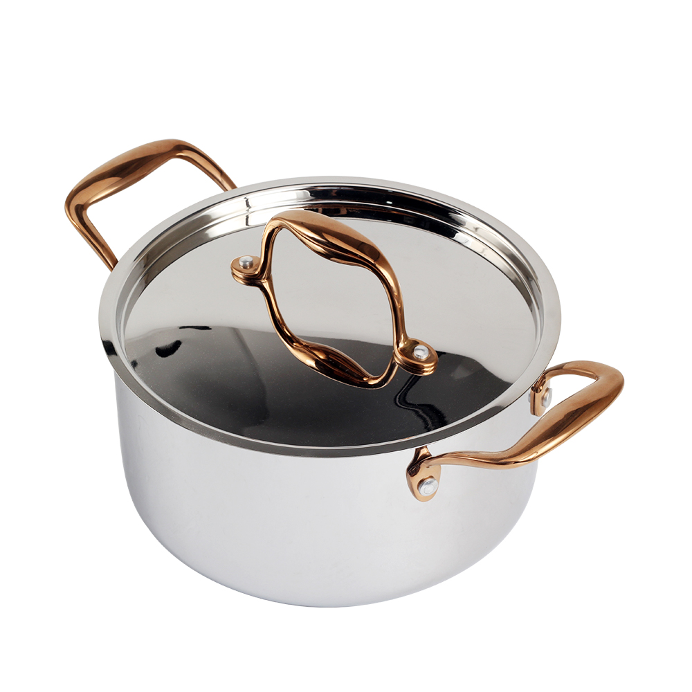 Whole-Clad Tri-Ply Stainless Steel Induction Stock Pot