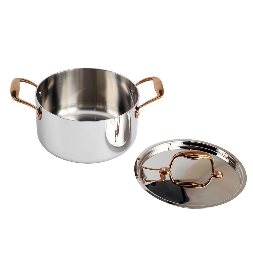 Whole-Clad Tri-Ply Stainless Steel Induction Stock Pot