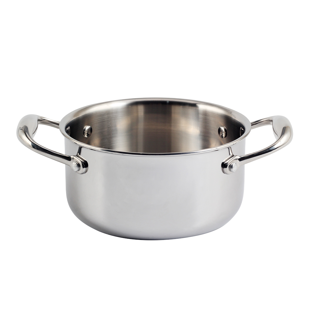 Tri-Ply Stainless Steel Induction Stock Pot With Lid