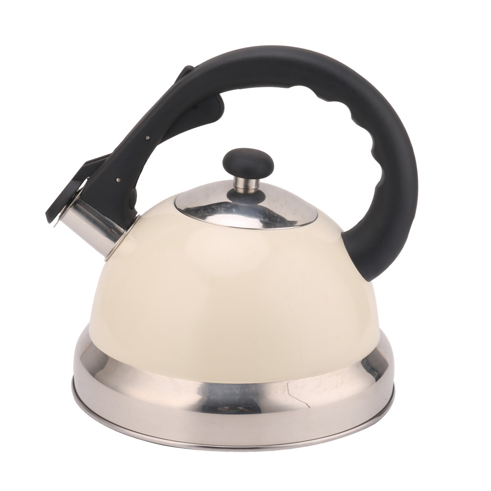 Whistling Tea Kettle With Silicone Handle (White)