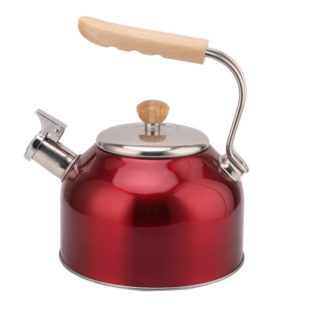 Wooden Handle-Stainless Steel Whistling Tea Kettle-Kettle With Flute