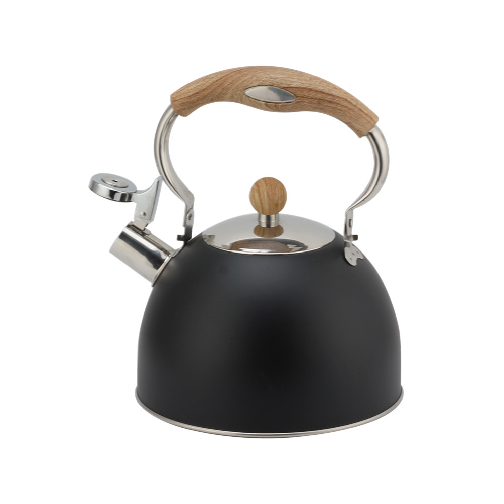 Stainless Steel Whistling Kettle ,Teapot Suitable for Induction And Gas, Black Color