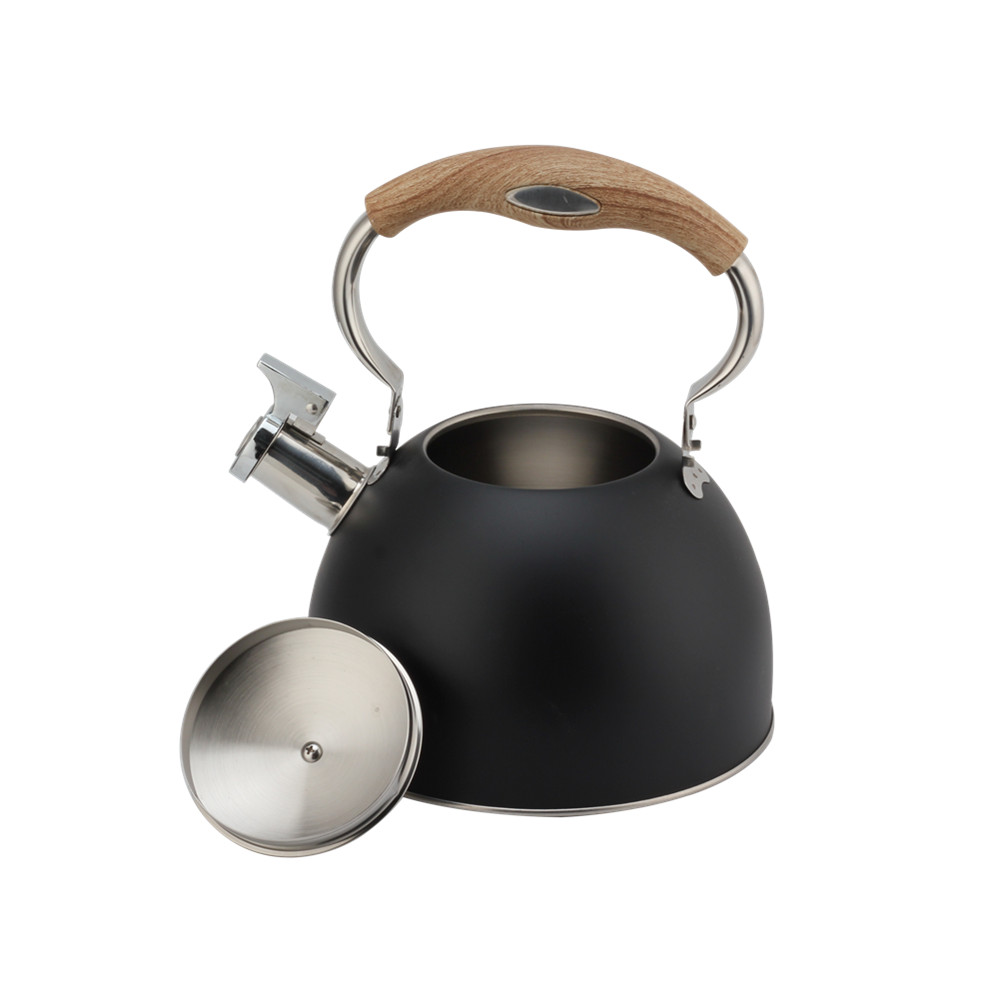 Stainless Steel Whistling Kettle ,Teapot Suitable for Induction And Gas, Black Color