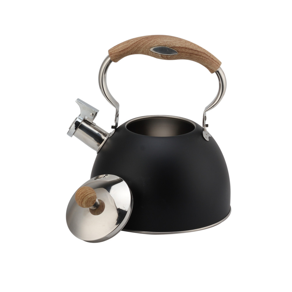 Stainless Steel Whistling Kettle ,Teapot Suitable for Induction And Gas, Black Color