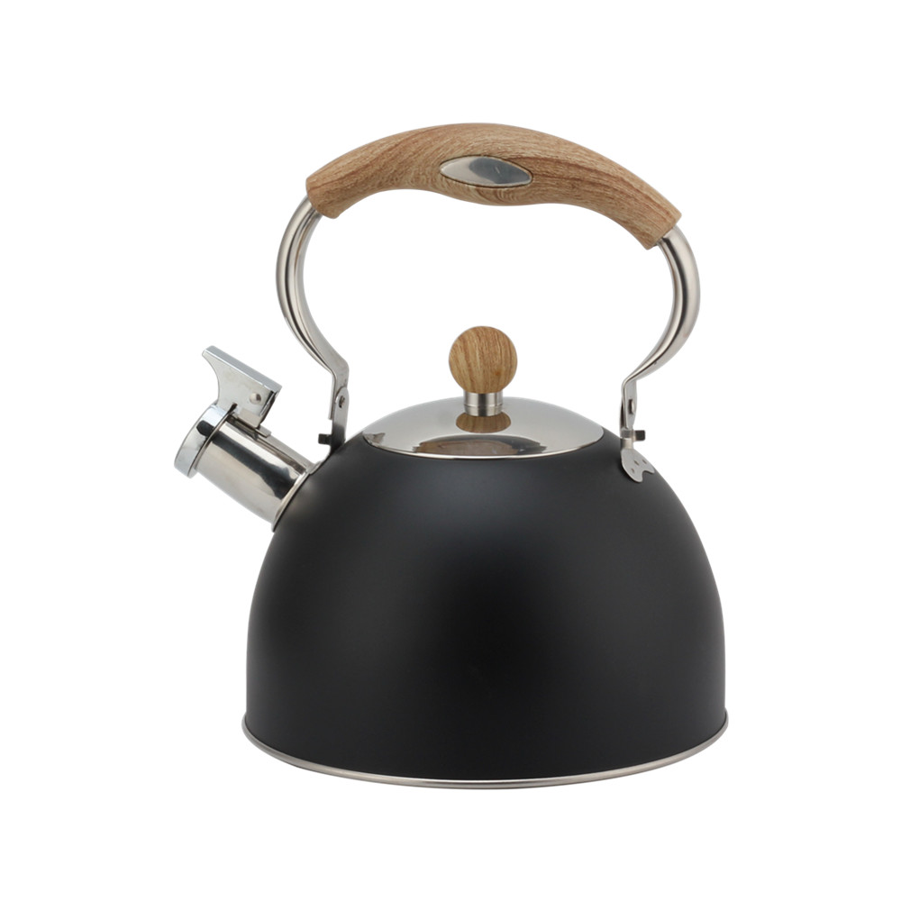 Stainless Steel Whistling Kettle ,Teapot Suitable for Induction And Gas, Black Color