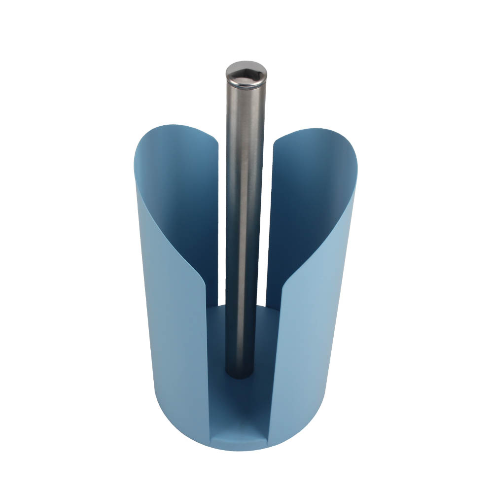 Stainless Steel Paper Towel Holder, Freestanding Holder, Blue Color