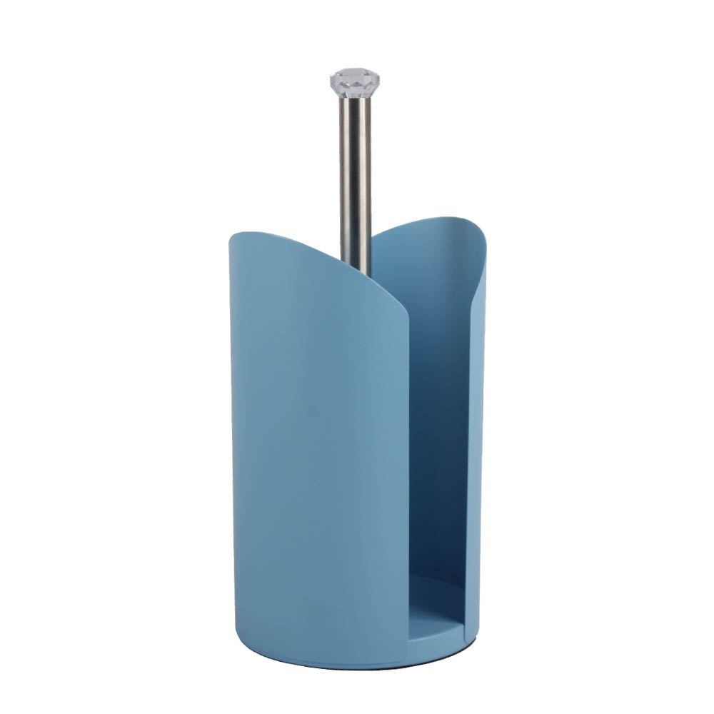 Stainless Steel Paper Towel Holder, Freestanding Holder, Blue Color