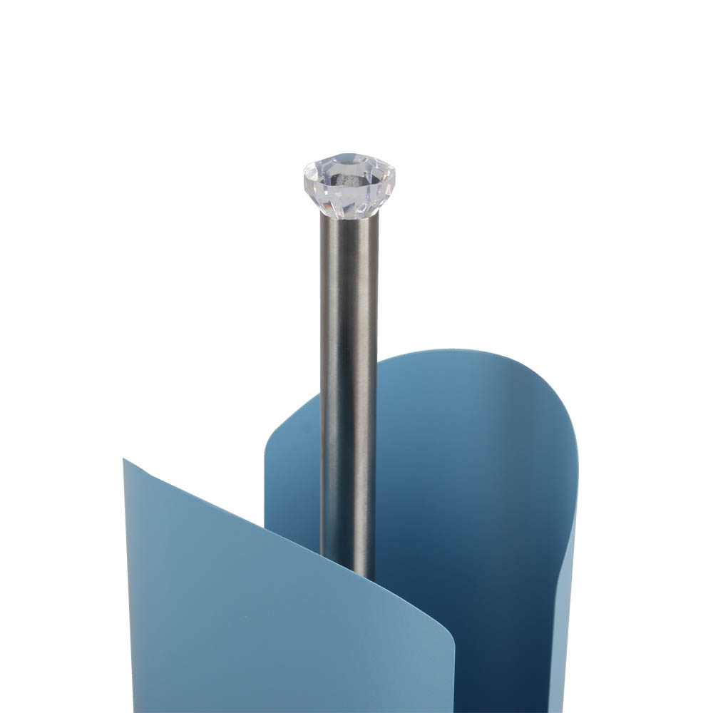 Stainless Steel Paper Towel Holder, Freestanding Holder, Blue Color