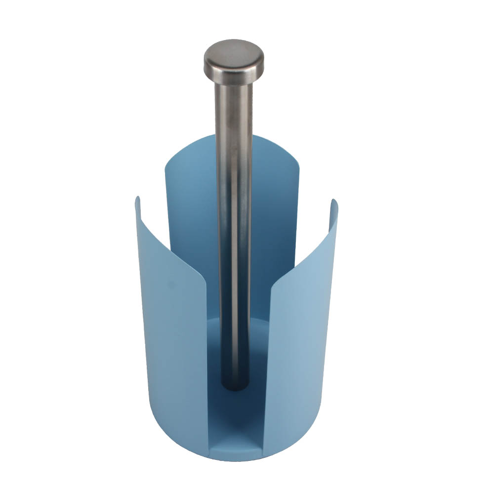 Stainless Steel Paper Towel Holder, Freestanding Holder, Blue Color