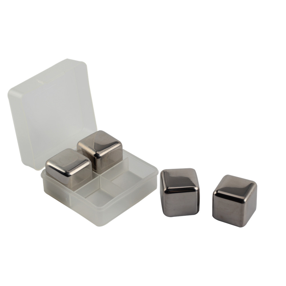 4 Pieces Whisky Stones Gift Set, Square Shape Whiskey Stone