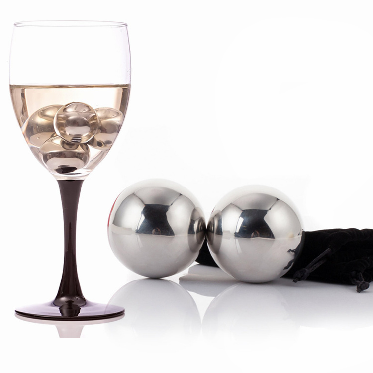 Ball Shape Whiskey Stone, Stainless Steel Ice Cubes With High Cooling