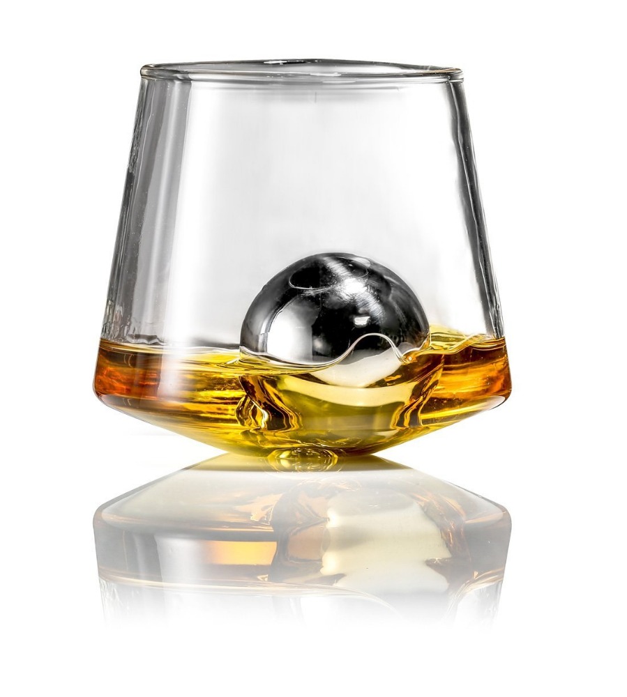 Ball Shape Whiskey Stone, Stainless Steel Ice Cubes With High Cooling