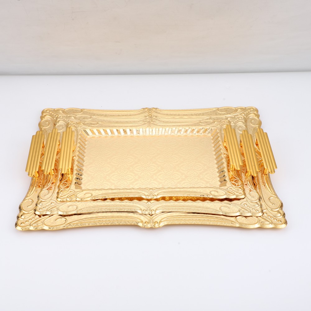 Middle East Lace Rectangular Iron Tray