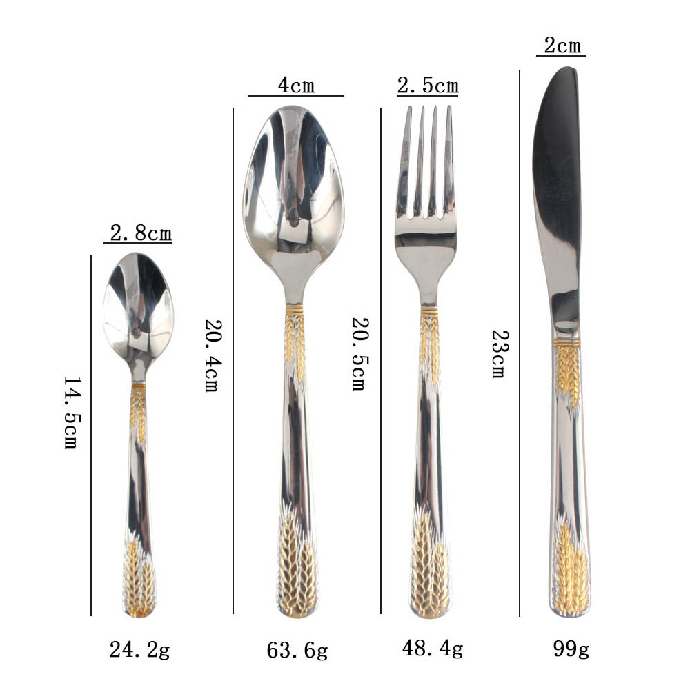 Stainless Steel Flatware Set, Mirror Polished Cutlery Set Utensil Set, Tableware Include Forks Spoons Knives for Home Restaurant, Beaded Handle