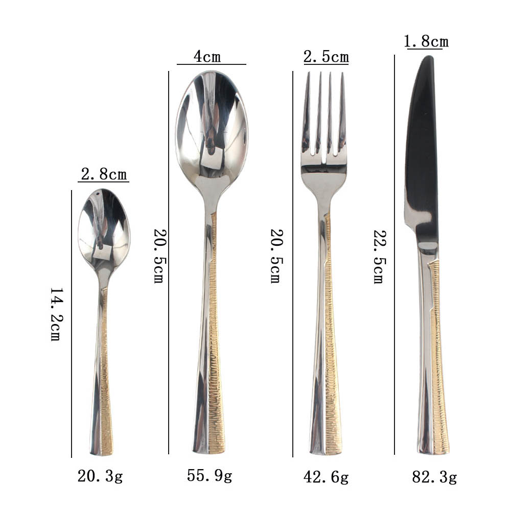 Stainless Steel Flatware Set,Fine Flatware Set with Serving Utensils, Dishwasher Safe (65, Gold Accent)