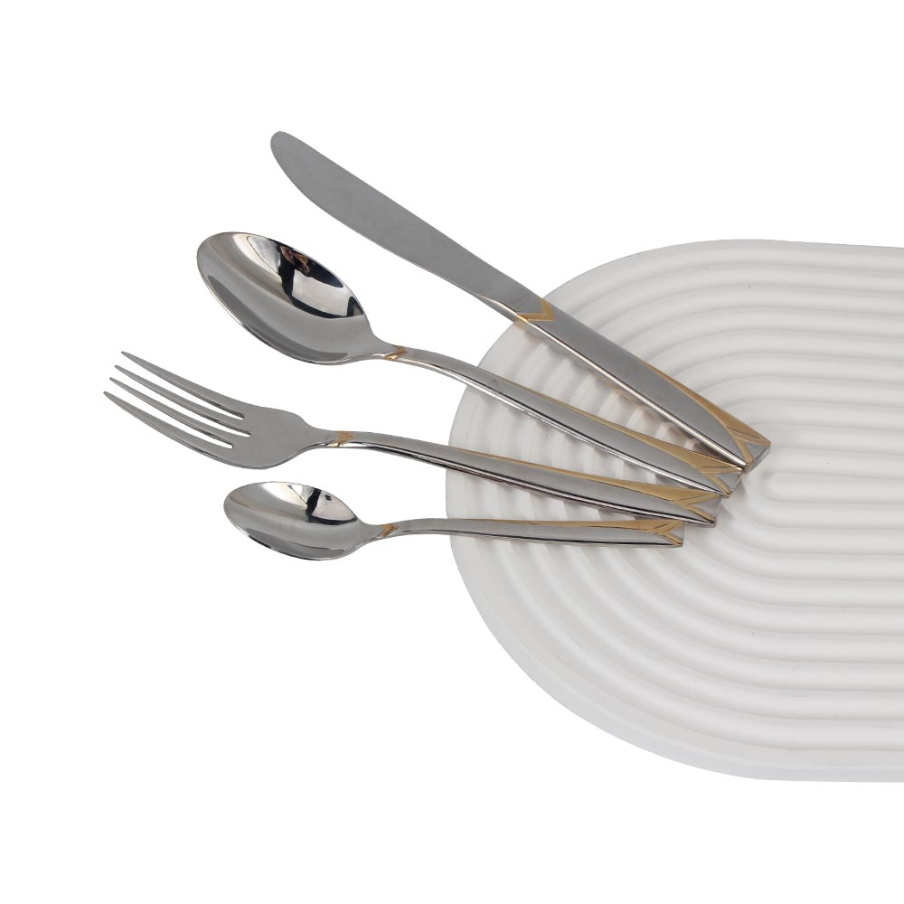 Stainless Steel Flatware Set, (65, Gold Accent)