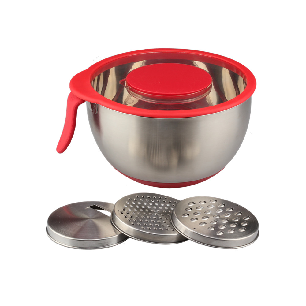 Stainless Steel Mixing Bowl Set With Long Handle