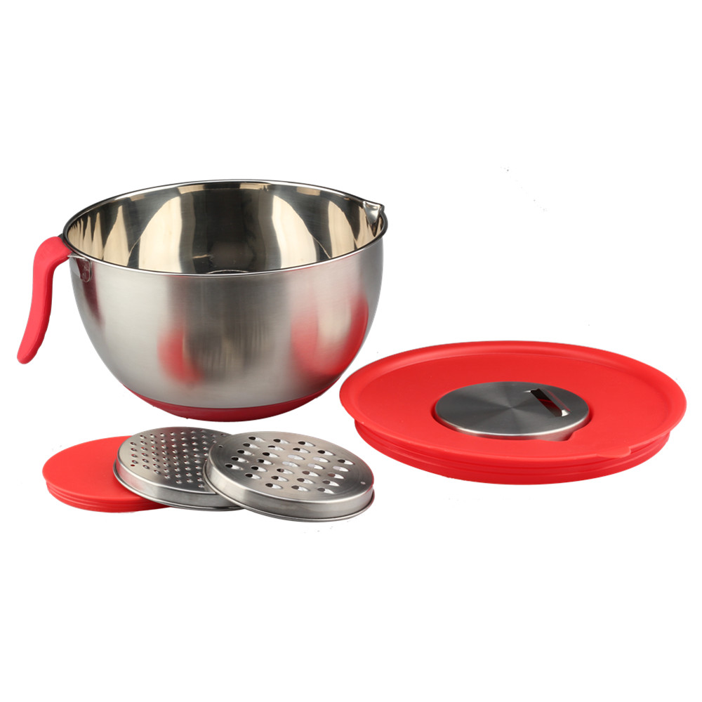 Stainless Steel Mixing Bowl Set With Long Handle