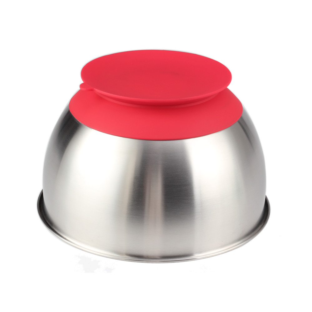 Stainless Steel Mixing Bowl With Suction Cup Silicone Bottom