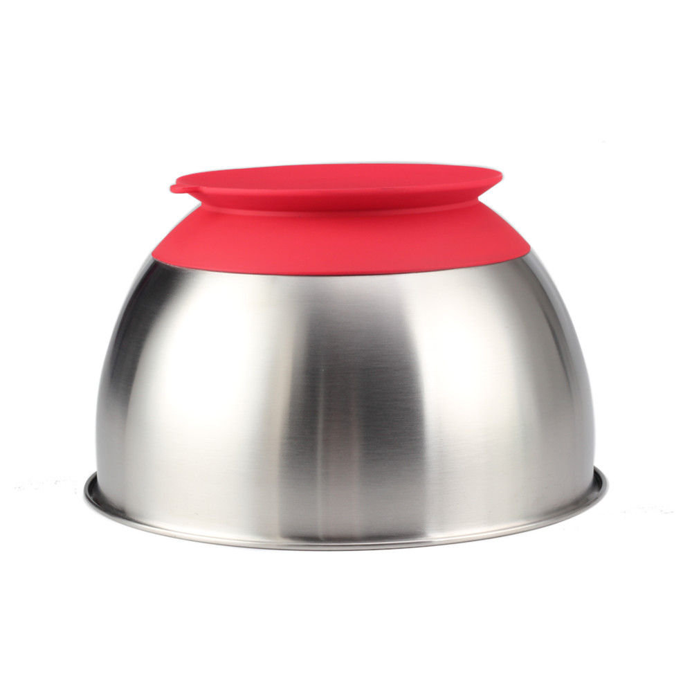 Stainless Steel Mixing Bowl With Suction Cup Silicone Bottom