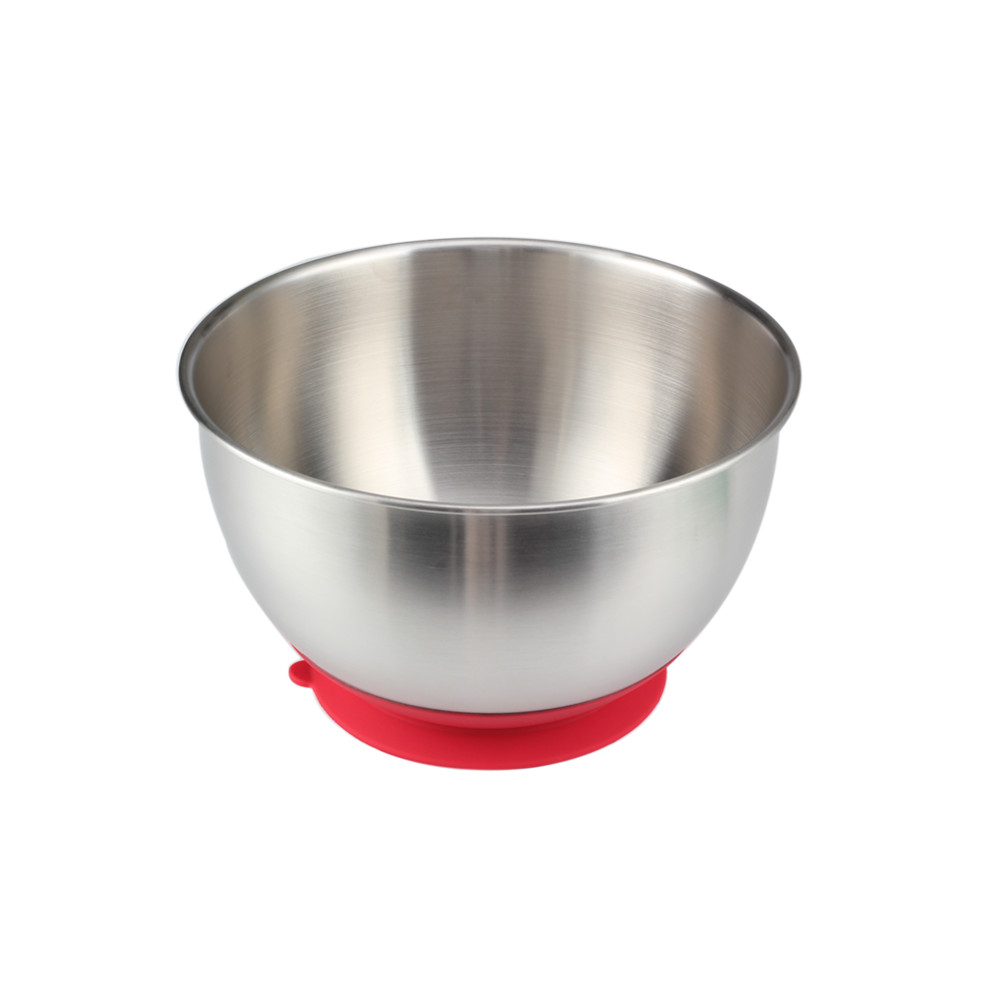 Stainless Steel Mixing Bowl With Suction Cup Silicone Bottom