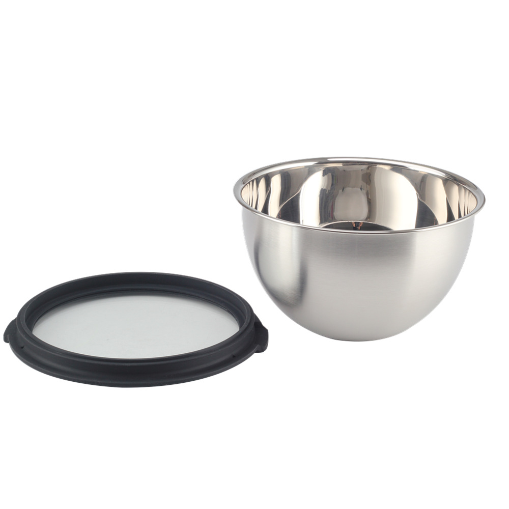 Stainless Steel Mixing Bowls With Transparent Clear Lids Set